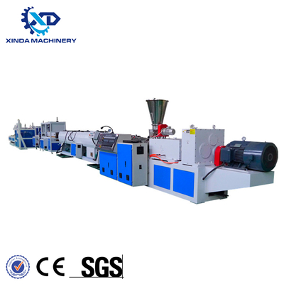 SJ-75/30 Plastic Pipe Making Machine With 2 Extruder Barrel Cooling Zone
