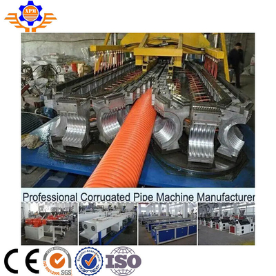 25kw LDPE Hdpe Pipe Extrusion Machine Double Screw Extruder Machine PVC PE Corrugated Pipe